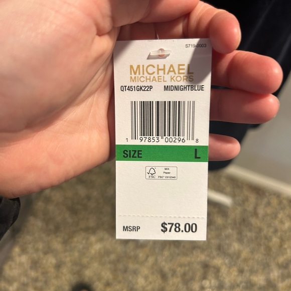 {MICHAEL Michael Kors} Navy Tee with Gold Accents - Picture 3 of 3